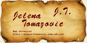 Jelena Tomazović vizit kartica